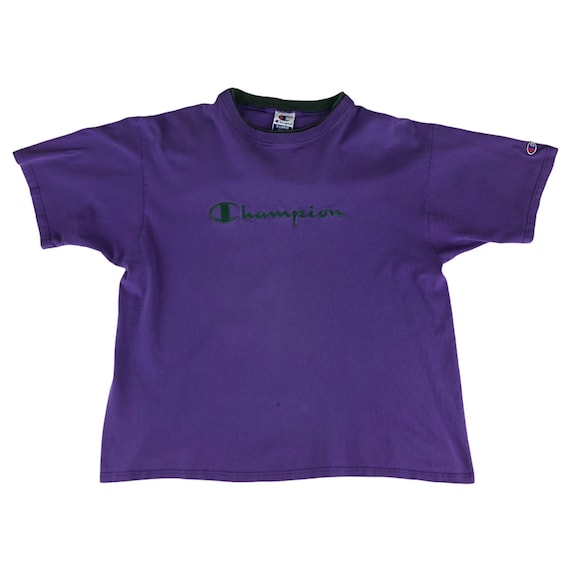 Vintage 1990s Champion Script Tshirt Made in USA
