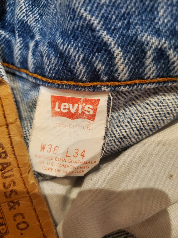 1990s Levi's 505 Orange Tab Blue Denim Jeans Size… - image 5
