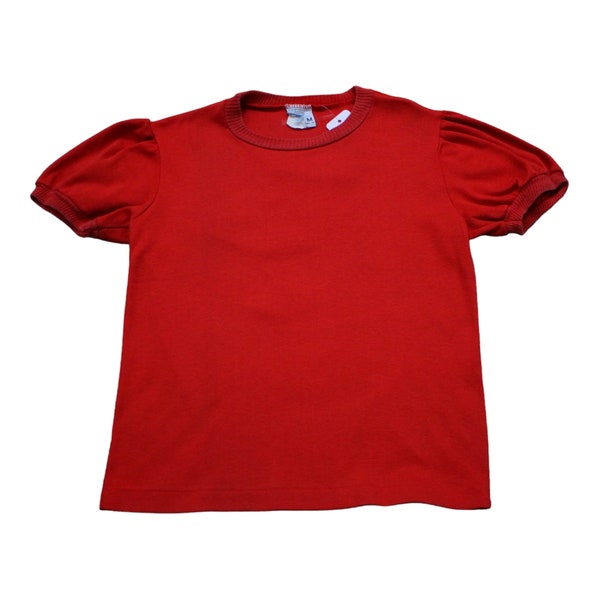 1980s JC Penney Red Blank Ringer Kid's T-Shirt