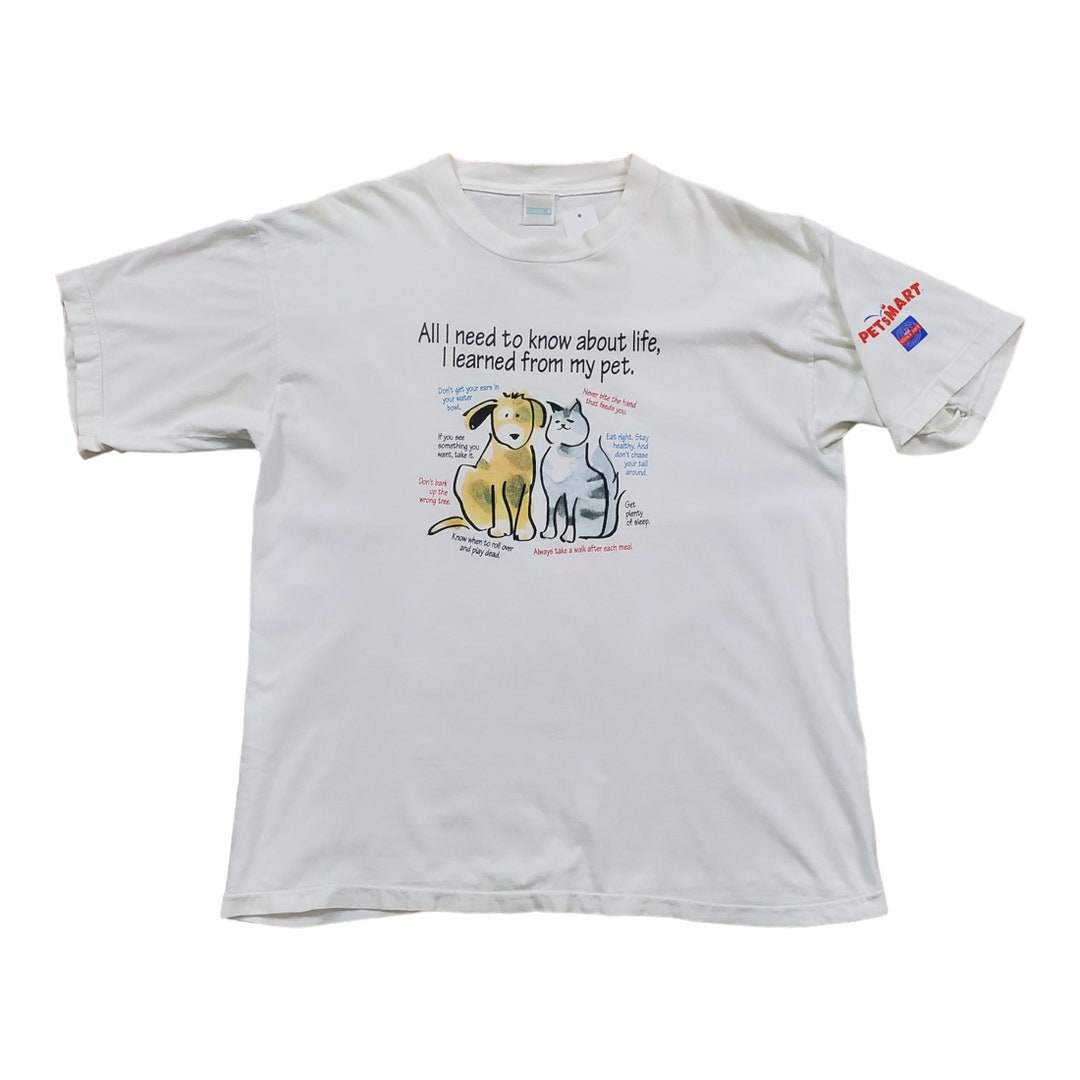 1990s Petsmart Learned From My Pet Animal Tshirt Size L/XL Etsy