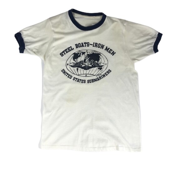 Vintage 1980s United States Submariners Ringer Tsh