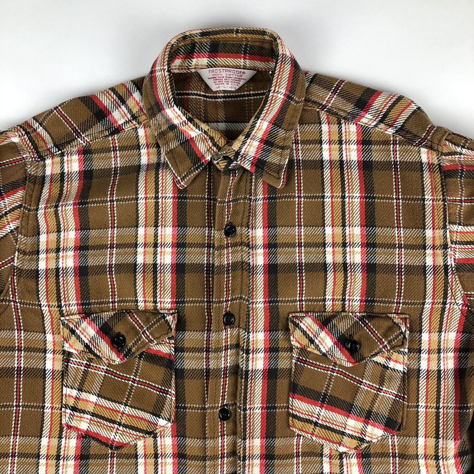 Vintage 1970s Frostproof Flannel Shirt Made in USA Etsy