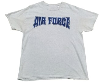 2000s Air Force Block Letter Print T-Shirt Size M/L