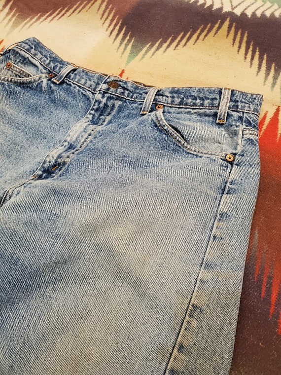 1990s Levi's 505 Orange Tab Blue Denim Jeans Size… - image 4