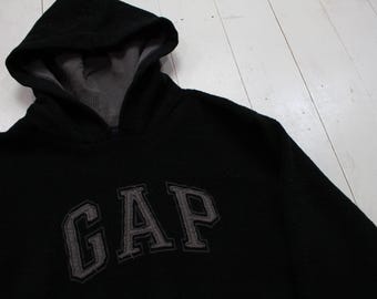 NWT Vintage Y2K 2002 GAP Navy Zip Up Fleece Lined Hoodie