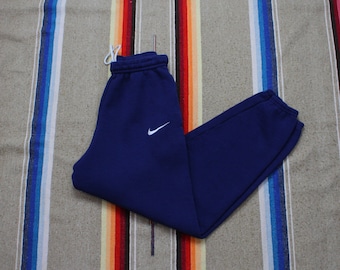 1990er Jahre Nike Mini Swoosh Navy Blau Jogginghose Größe 22-30