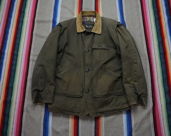 1990s Bert Pulitzer Flannel Lined Barn Coat Size XL/XXL