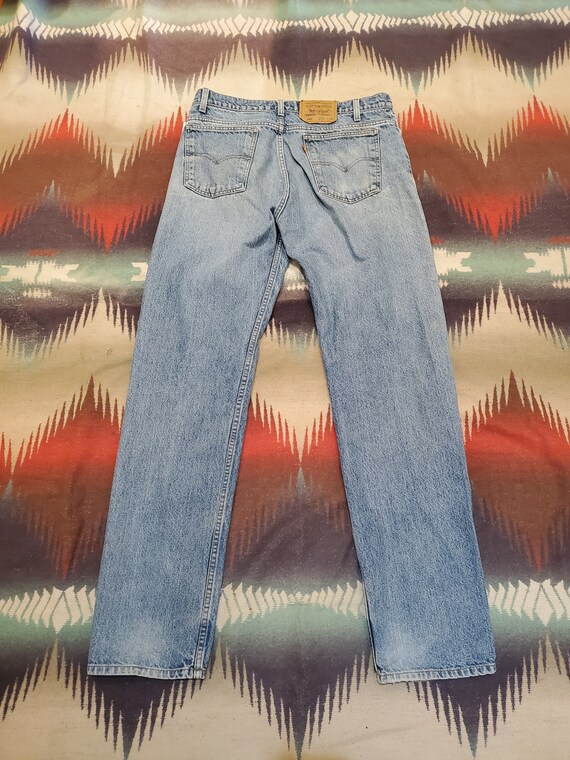1990s Levi's 505 Orange Tab Blue Denim Jeans Size… - image 8