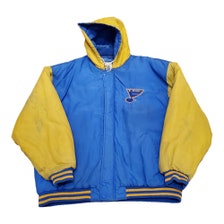RARE Vintage St Louis Blues Starter Full Zip Puffer Jacket SZ XL