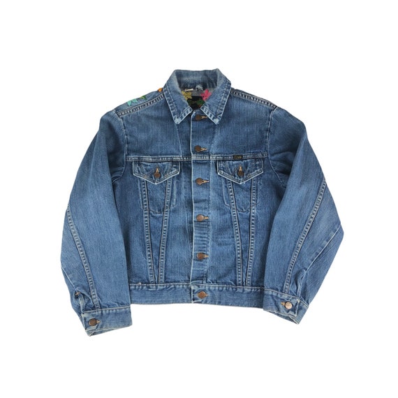 Vintage 1970s Embroidered Wrangler 2 Pocket Denim