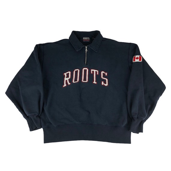 1990s Roots Athletics Quarter Zip Sweatshirt