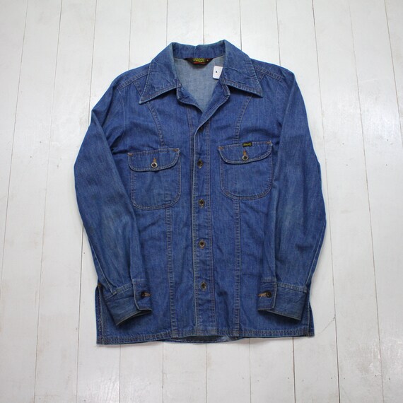 1970s Wrangler Wrapid Transit Denim Jacket Made in USA Size M 