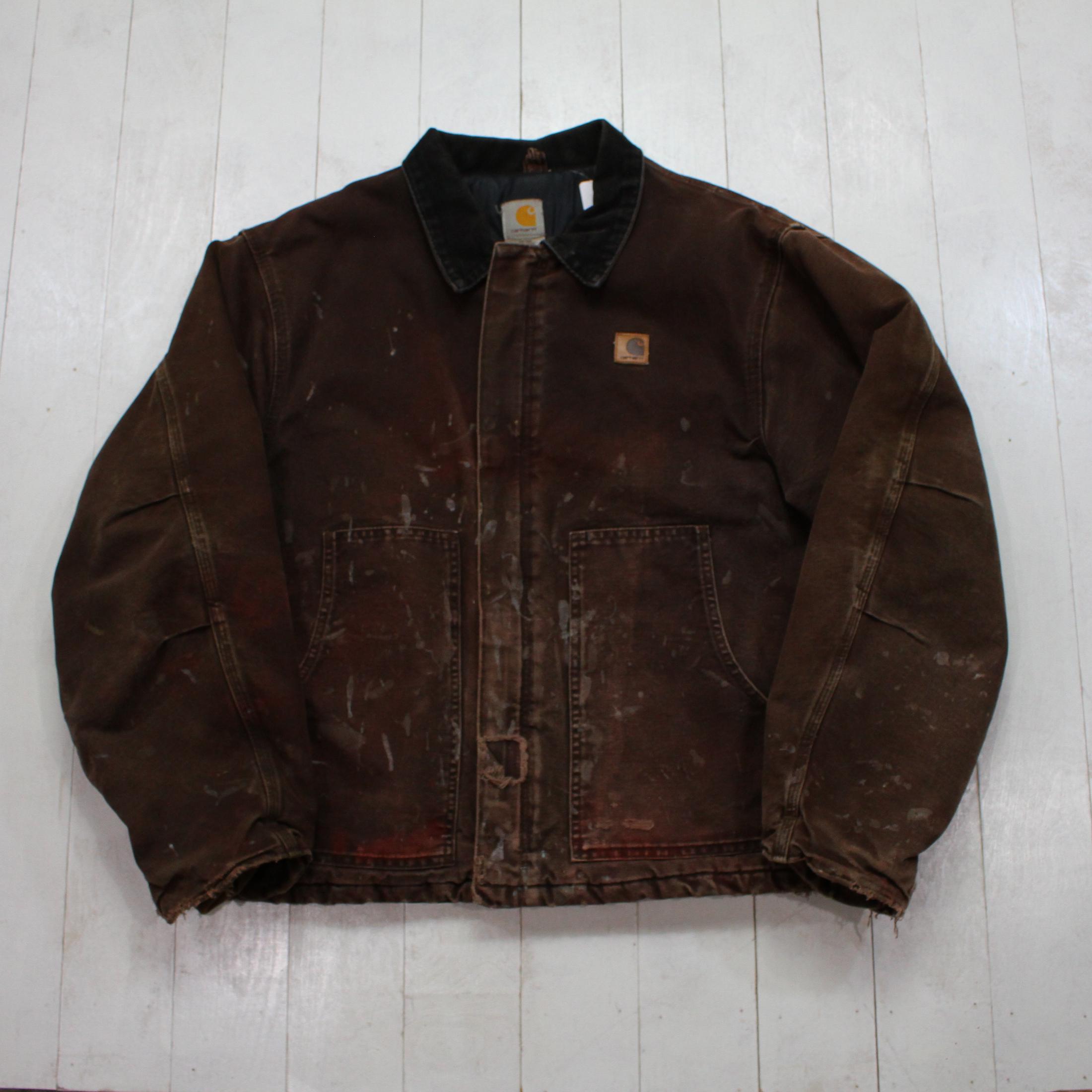 2000s 2005 Y2K Carhartt J22 DKB Dark Brown Quilted Lined 2000s 2005 Y2K Carhartt J22 DKB Dark Brown Quilted Lined