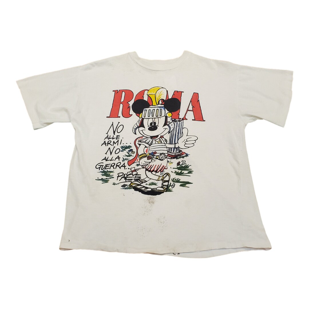 1980s/1990s Mickey Mouse Roma Roman T-shirt Size M - Etsy