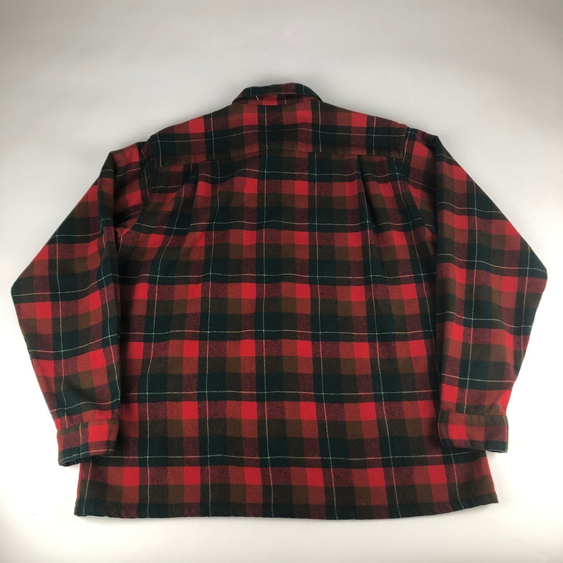 1970s Puritan Aqua Wool Button Up Shirt Size LXL