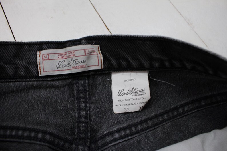 1990s Levi's 517 Faded Black Denim Jeans Made in Canada Size 29x28.5 Etsy