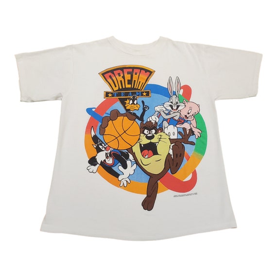 1990s 1992 Looney Tunes Dream Team Basketball T-Shirt… - Gem