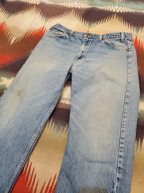 1990s Levi's 505 Orange Tab Blue Denim Jeans Size… - image 3
