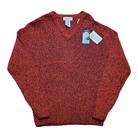 1980s Hunt Club V-neck Wool Sweater 