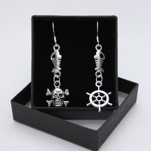 DUOWEI Cute Pirate Skull Earrings – Fun Acrylic Dangle Earrings For Women & Teens, Festival, Party, Or Everyday Wear - View #5