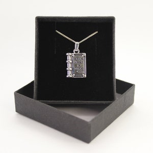 Story Book / reading librarian bookworm - Sterling Silver curb chain necklace with Tibetan Silver pendant