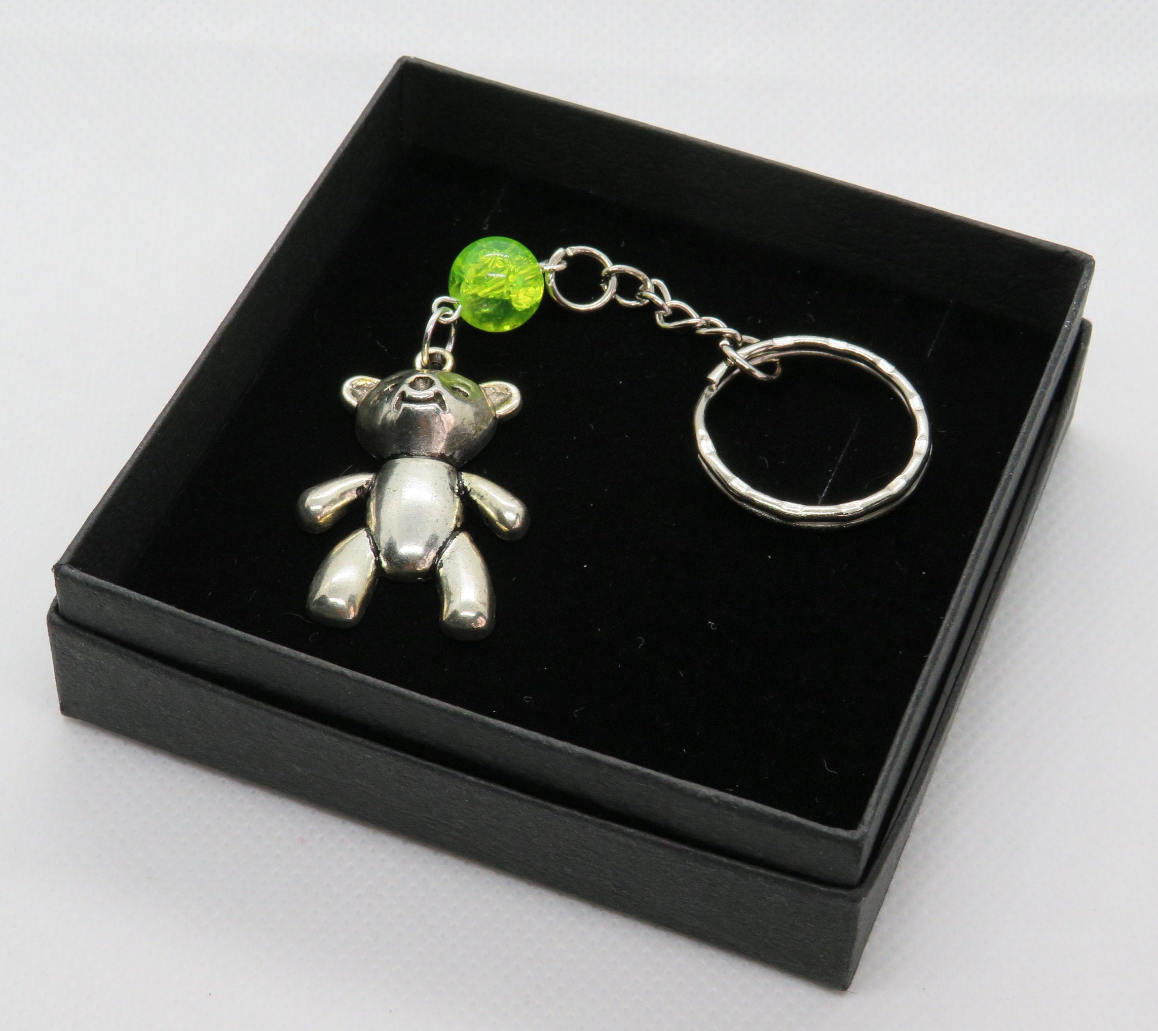 Present/Gift. Tibetan Silver TEDDY BEAR Keyring/Bag Charm Present/Gift. Tibetan Silver TEDDY BEAR Keyring/Bag Charm