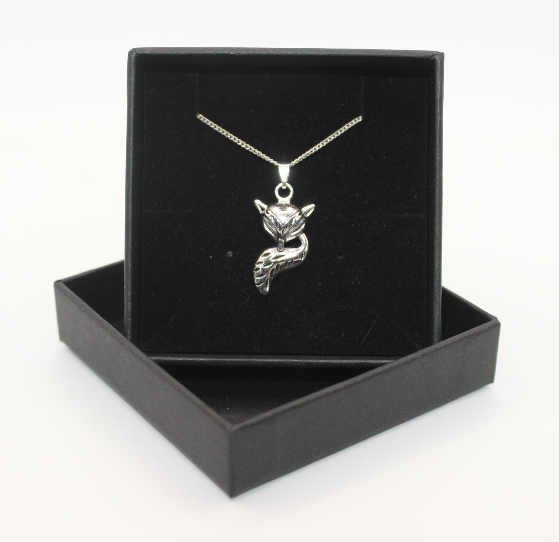 Foxtail / Foxy Animal Cute - Sterling Silver Curb Chain Necklace