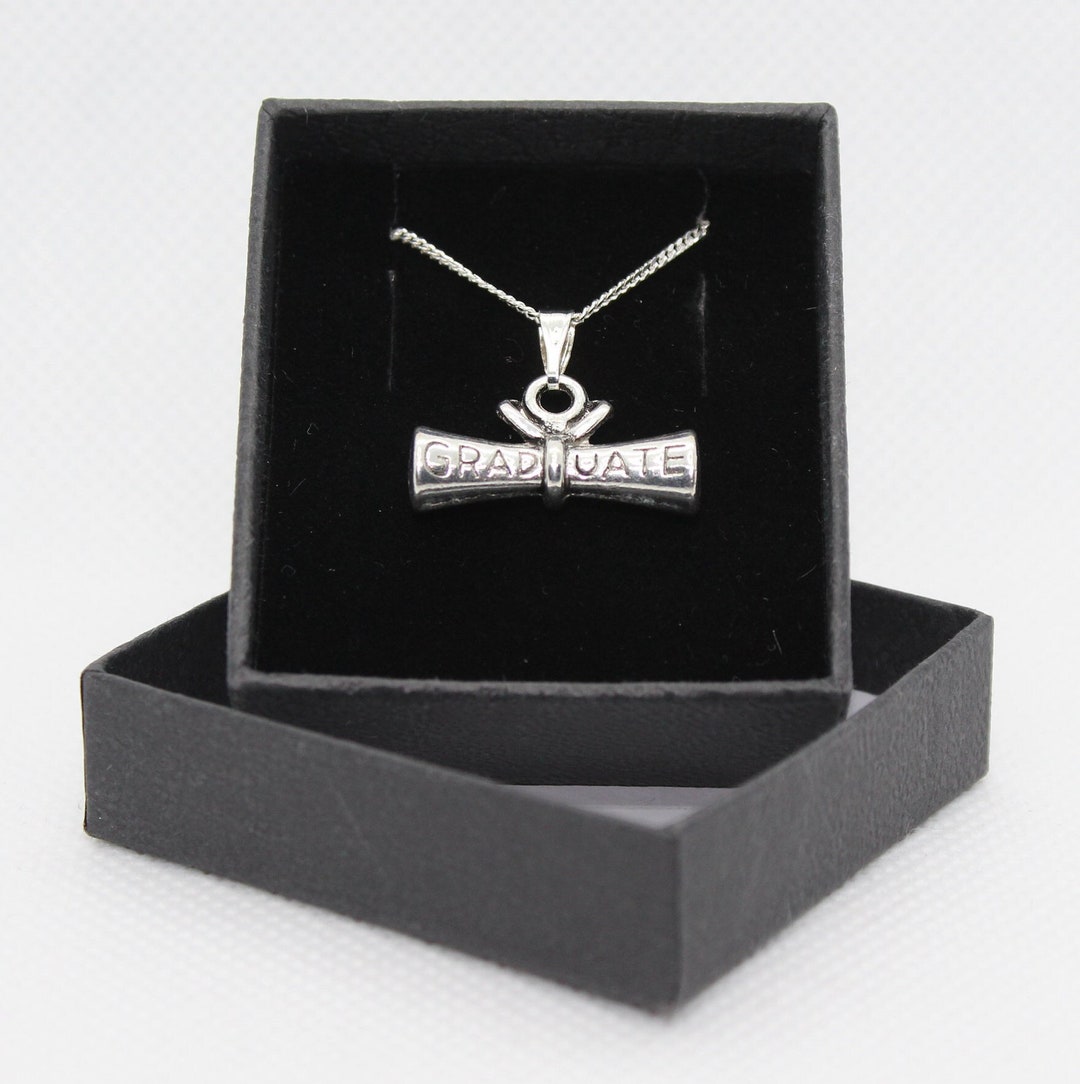 Graduation Scroll University Student Graduate - Sterling Silver Curb ...