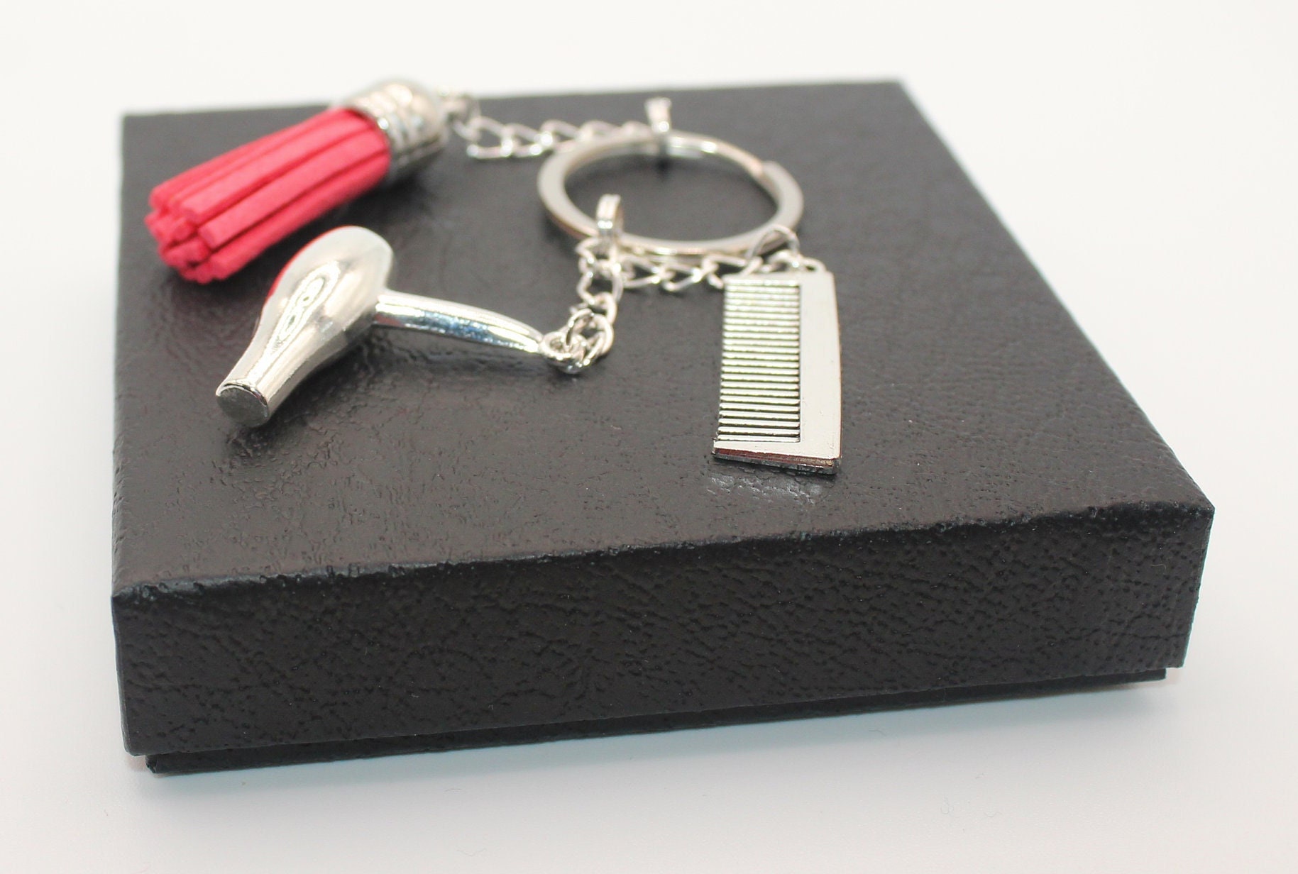 Cncedi Schlüsselanhänger Für Friseure - Kamm, Schere, Haartrockner Miniatur, Kreatives Geschenk Für Salonbesitzer