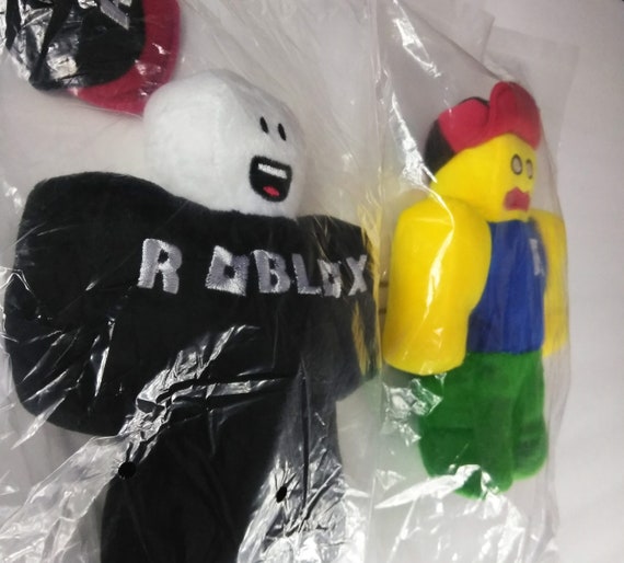 Handmade Plush Roblox Noob Vs Guest Toy Set With Removable Hats - roblox drawings noob vs guest draw