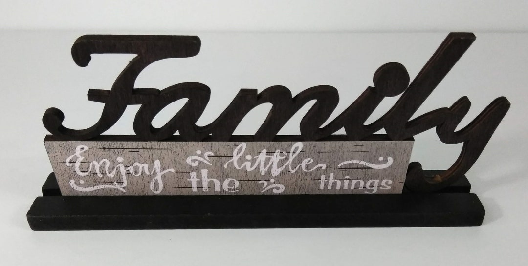Woodcarved Family Sign Etsy