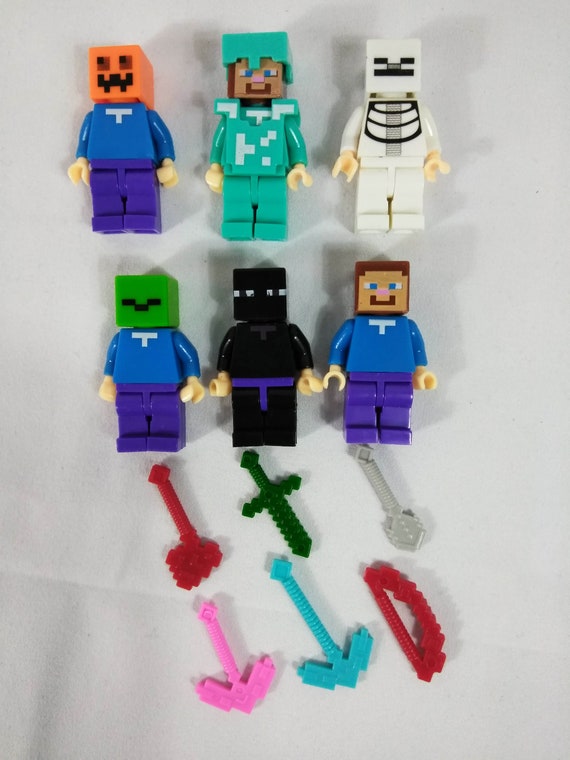 Minecraft Cake Toppers And Cake Decorations 6 Pack With Extra Etsy - men who play minecraft men who play roblox i e boys dm me