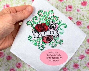 HAPPY MOTHER'S DAY  Printable Embroidery Pattern | Instant Download | Instant Digital Download |
