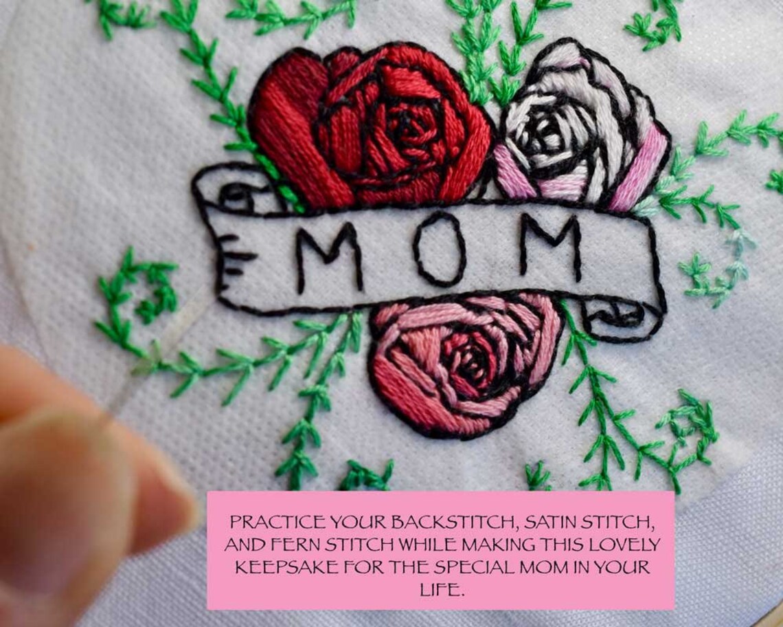 Happy mothers day printable embroidery pattern instant  etsy Happy mothers day printable embroidery pattern instant  etsy
