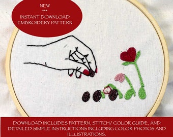 SEEDS OF COMPASSION Embroidery pattern | Instant digital download| printable pdf| Printable Embroidery Pattern | Digital Download