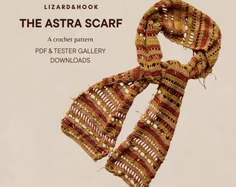 The Astra Scarf Pattern | Crochet Scarf Pattern PDF | Lizard&Hook