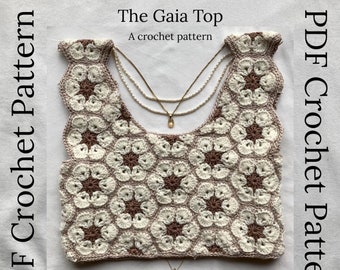 The Gaia Top | CROCHET PATTERN PDF | Lizard&Hook Digital Download