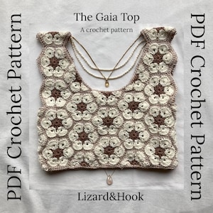 The Gaia Top | CROCHET PATTERN PDF | Lizard&Hook Digital Download