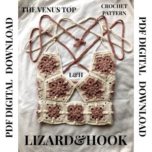 The Venus Top Pattern | Crochet Top PATTERN | Crochet PDF | Lizard&Hook |