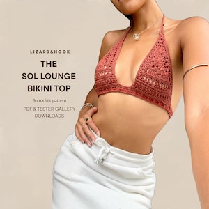 The Sol Lounge Bikini Top CROCHET PATTERN | Digital Download PDF | Lizard&Hook