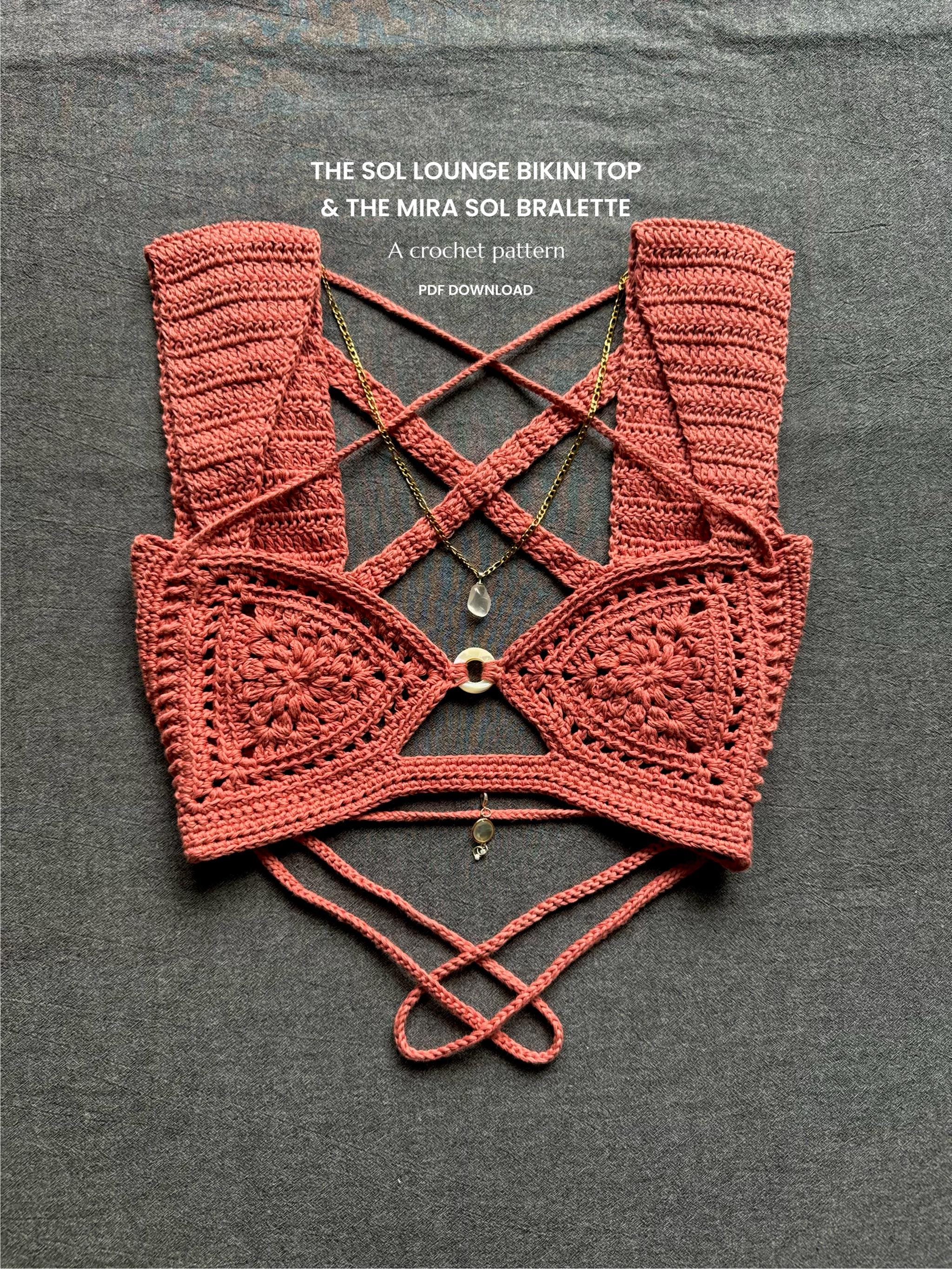 The Sol Lounge Bikini Top and the Mira Sol Bralette CROCHET