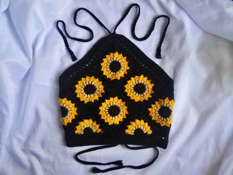 Crochet Top PATTERN Sunburst Mosaic Bralette Pattern Crochet PDF Lizard&Hook image 10