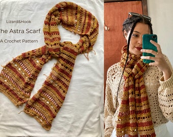 The Astra Scarf Pattern | Crochet Scarf Pattern PDF | Lizard&Hook