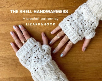 The Shell Handwarmer Gloves PDF Crochet Pattern | Lizard&Hook