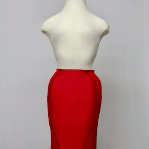 Red lycra skirt, vintage style skirt, lingerie skirt, queen of hearts lycra skirt, 1930&#39;s skirt,burlesque lycra skirt,fetish skirt