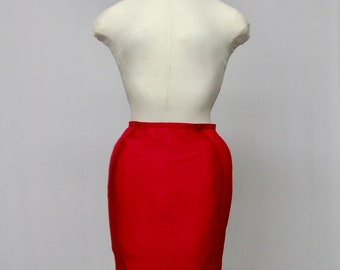 Red lycra skirt, vintage style skirt, lingerie skirt, queen of hearts lycra skirt, 1930's skirt,burlesque lycra skirt,fetish skirt