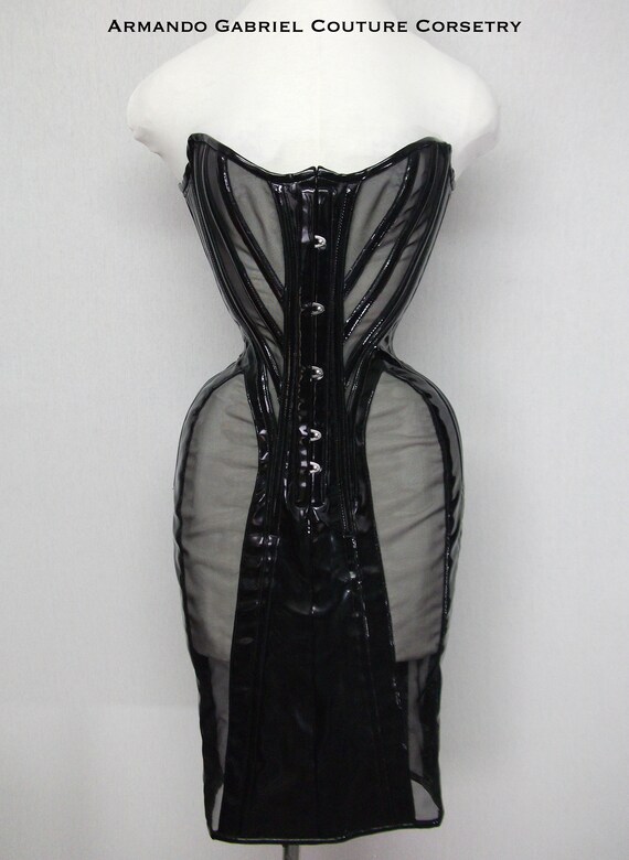 vinyl corset dress