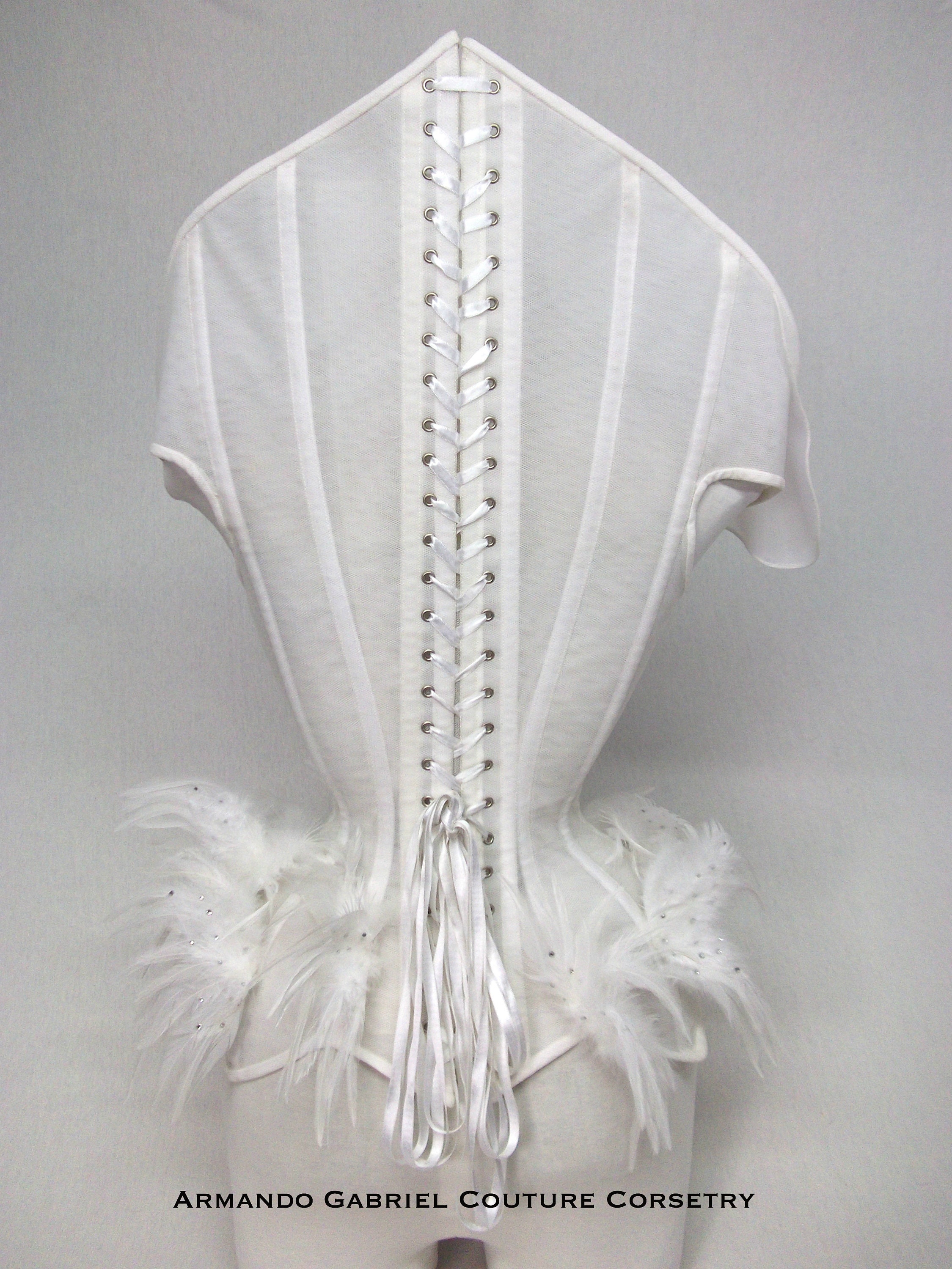 Corset Arum LilyWhite net corsetBridal corsetFlower Etsy