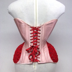 Corset: Valentine-red Velvet Corset-pink Satin Corset-vintage | Etsy