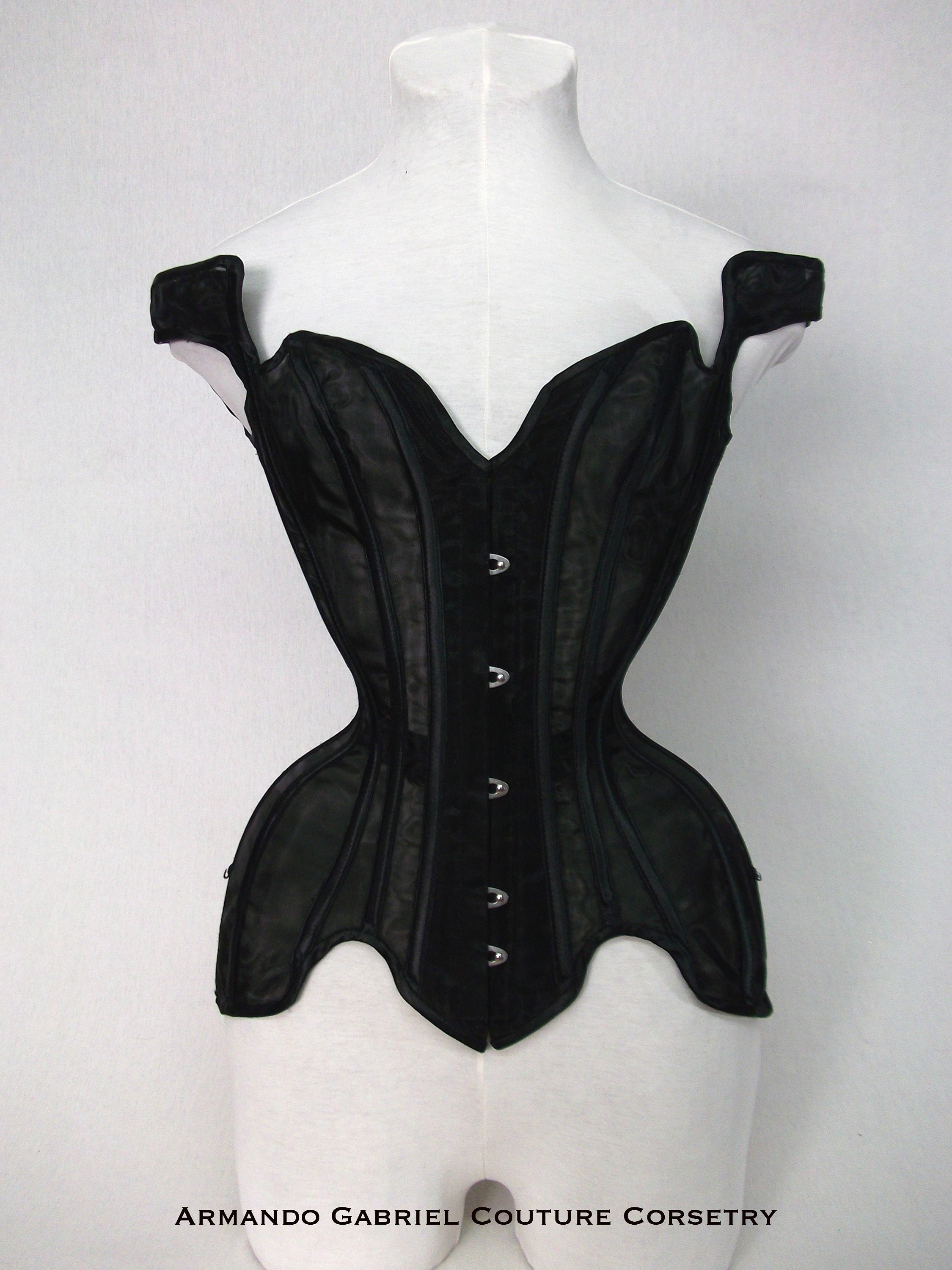 Corset: Maleficent-Black net corset-Evil fairy corset-Fantasy | Etsy